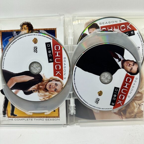 Chuck: The Complete Third Season DVD Box Set Not Rated NTSC Warner Bros. - Picture 4 of 5